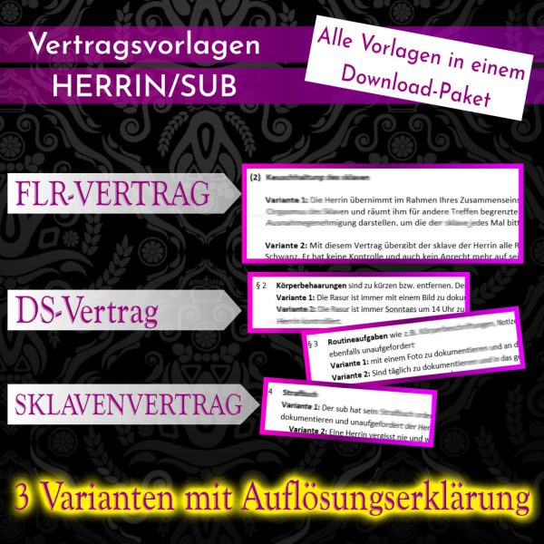 Vertragsvorlagen "Herrin/sub"