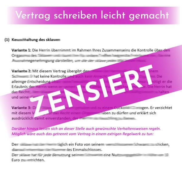 Vertragsvorlagen "Herrin/sub" – Bild 2